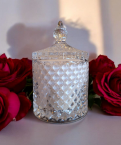 bougie rose églantine