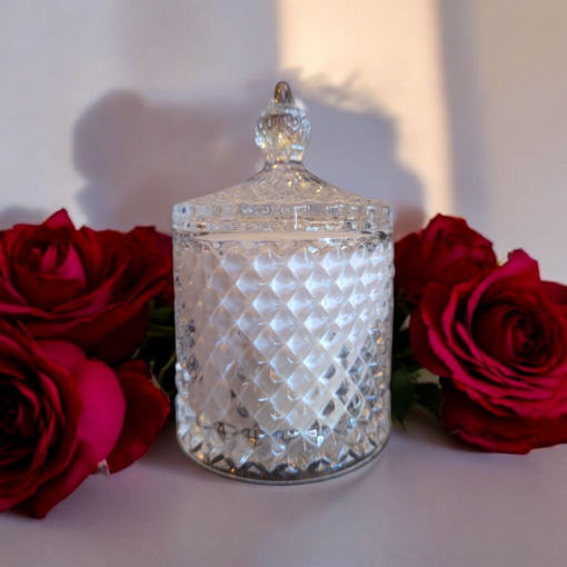 bougie rose églantine