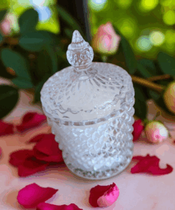 Bougie naturelle parfum de Grasse rose ancienne
