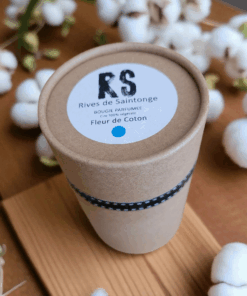 Bougie fleur de coton en verre Grasse