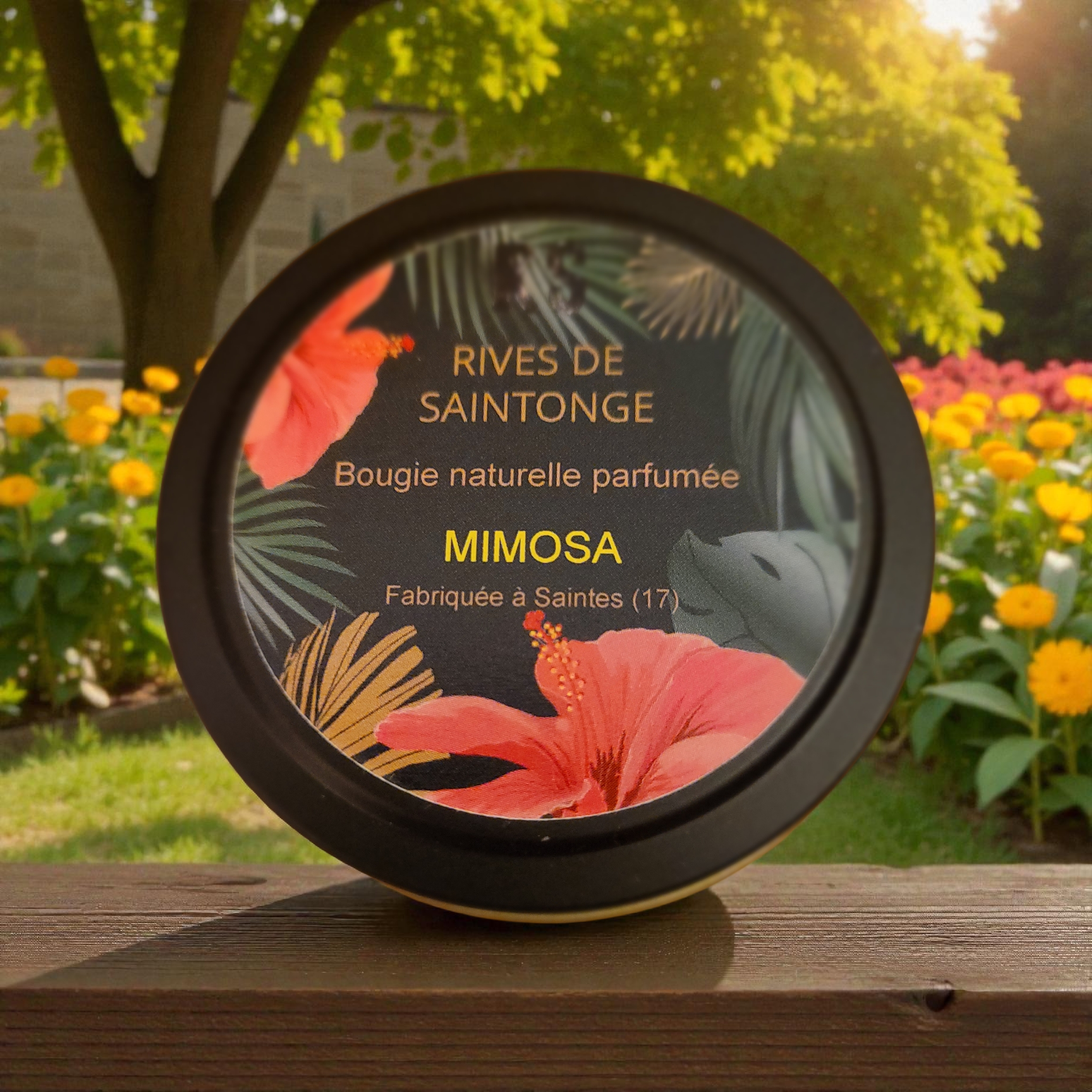 bougie mimosa cire naturelle soja