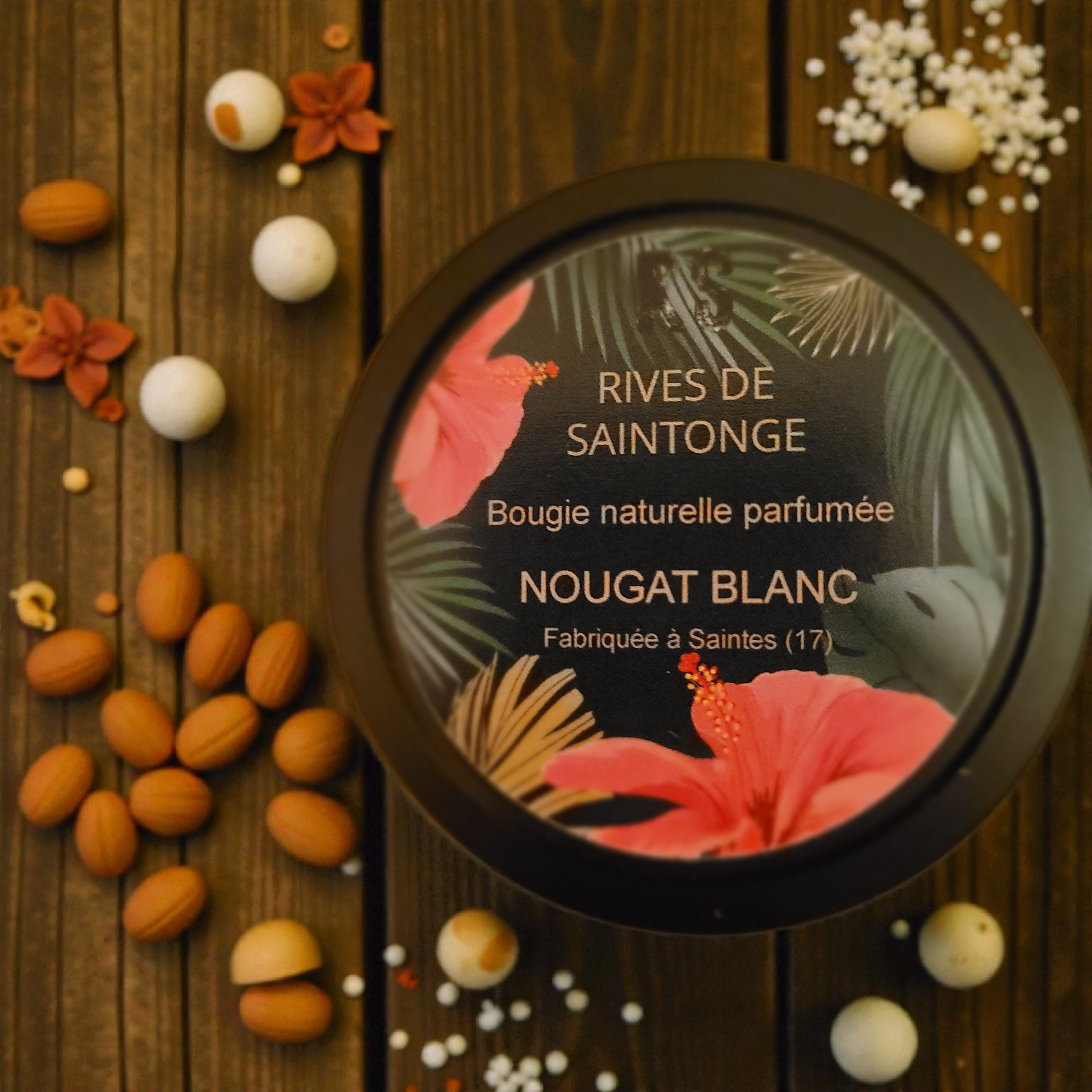 bougie nougat cire végétale soja