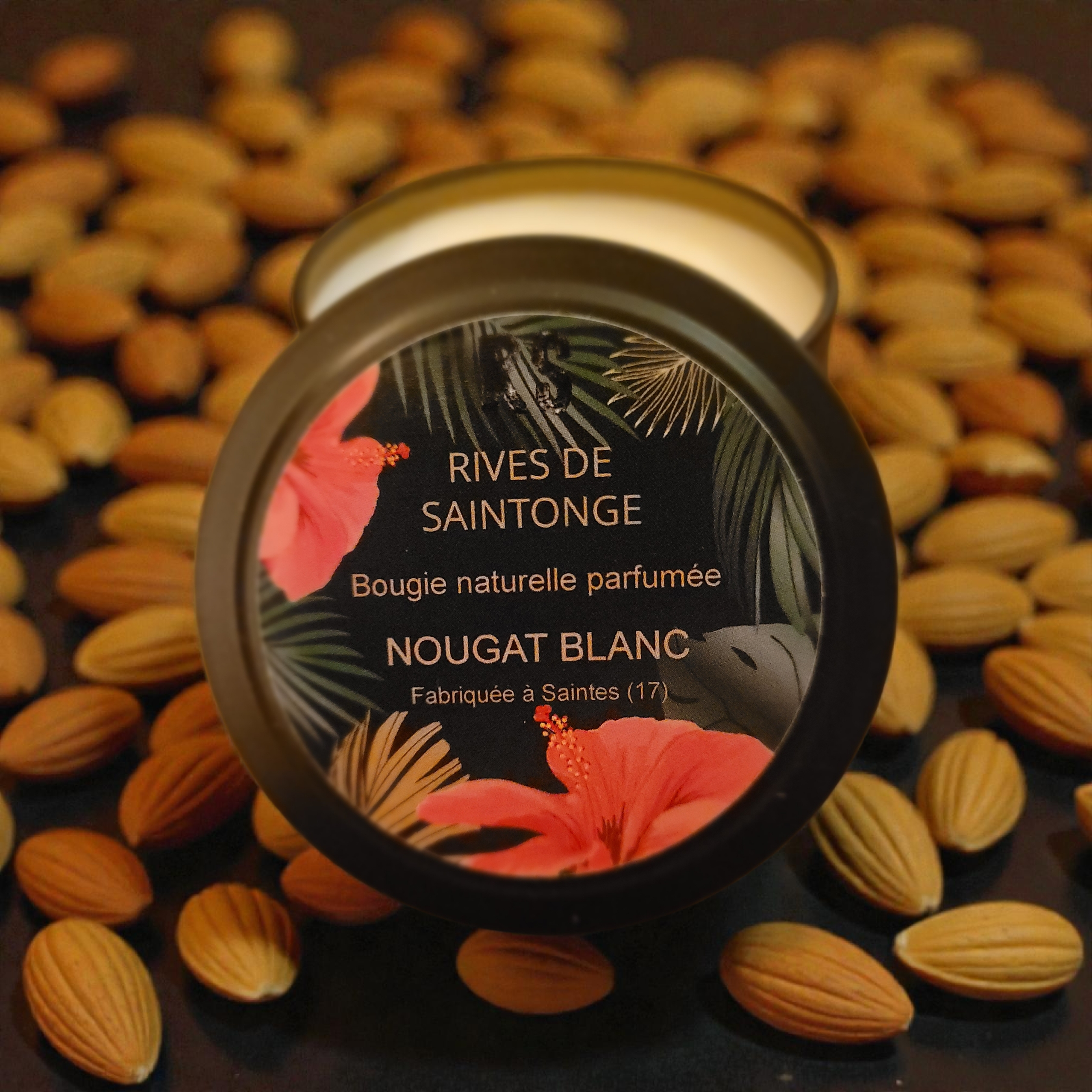 bougie nougat cire soja ecocert vegan