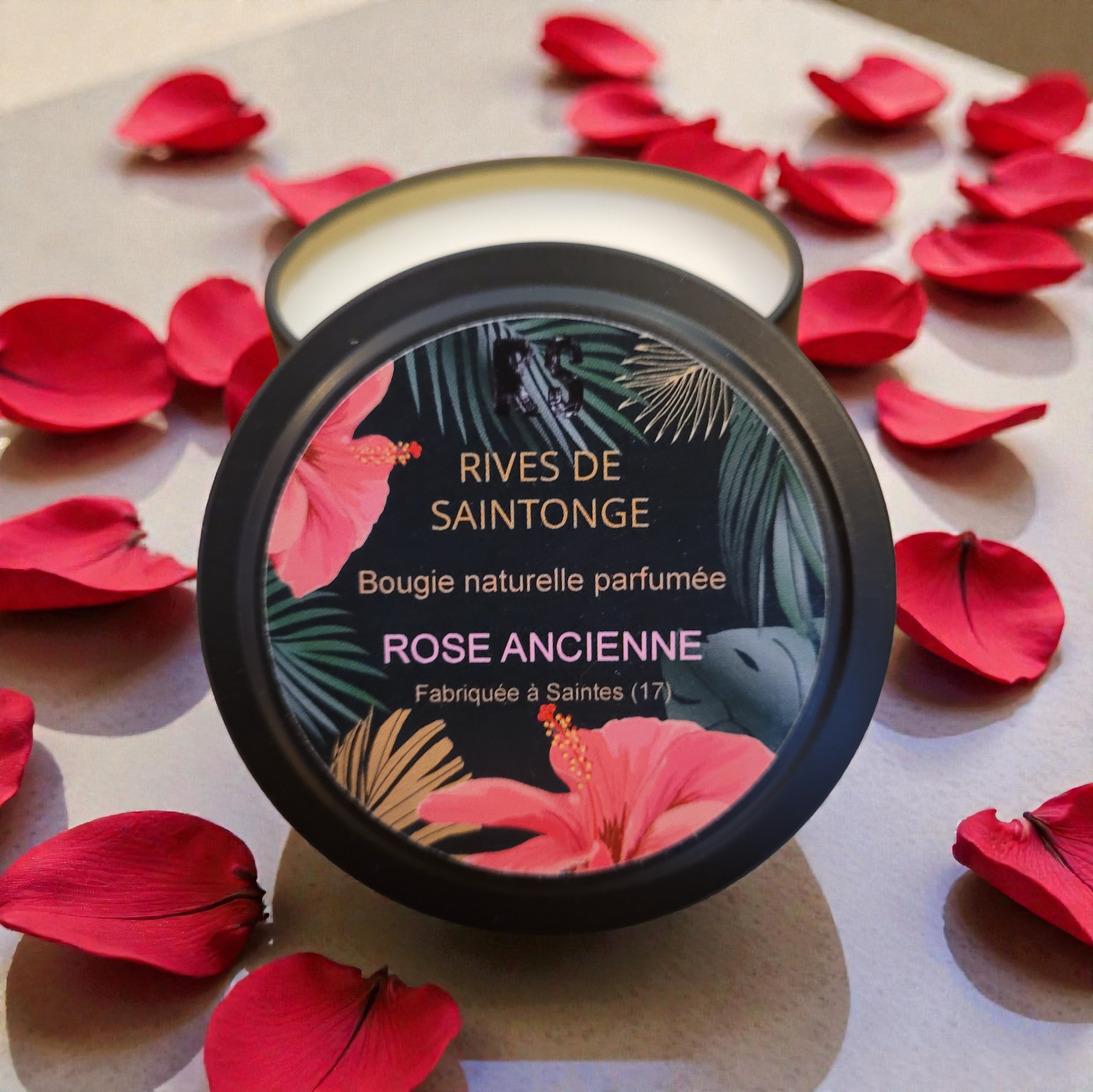 Bougie rose anglaise rose ancienne qui sent