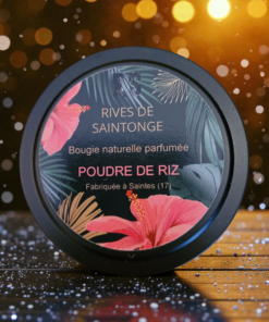 bougie poudre de riz cire soja naturelle