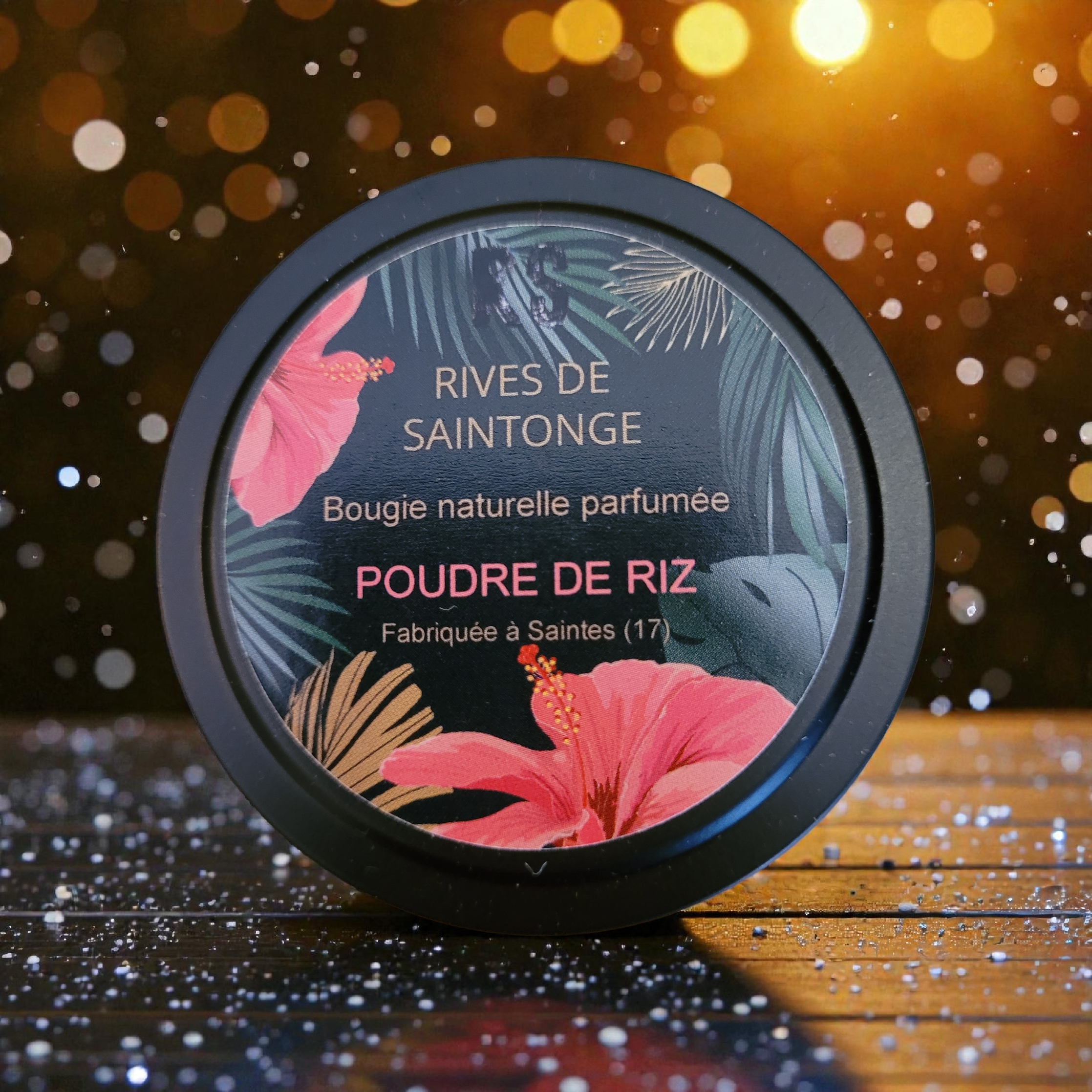 bougie poudre de riz cire soja naturelle