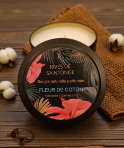 bougie naturelle fleur de coton