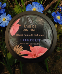 bougie naturelle fleur de lin