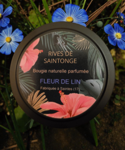 bougie naturelle fleur de lin