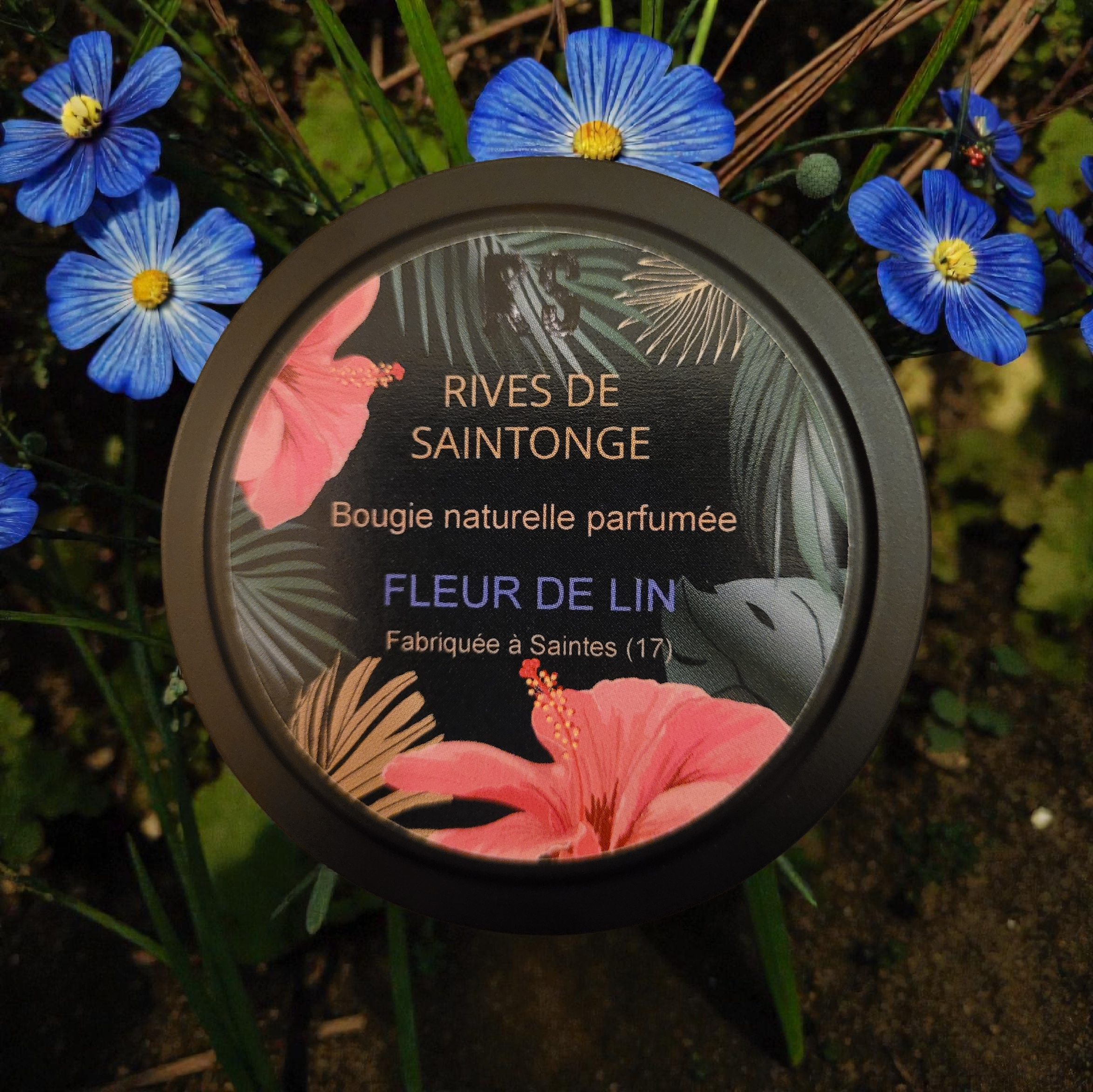 bougie naturelle fleur de lin