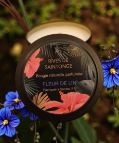 bougie fleur de lin cire soja