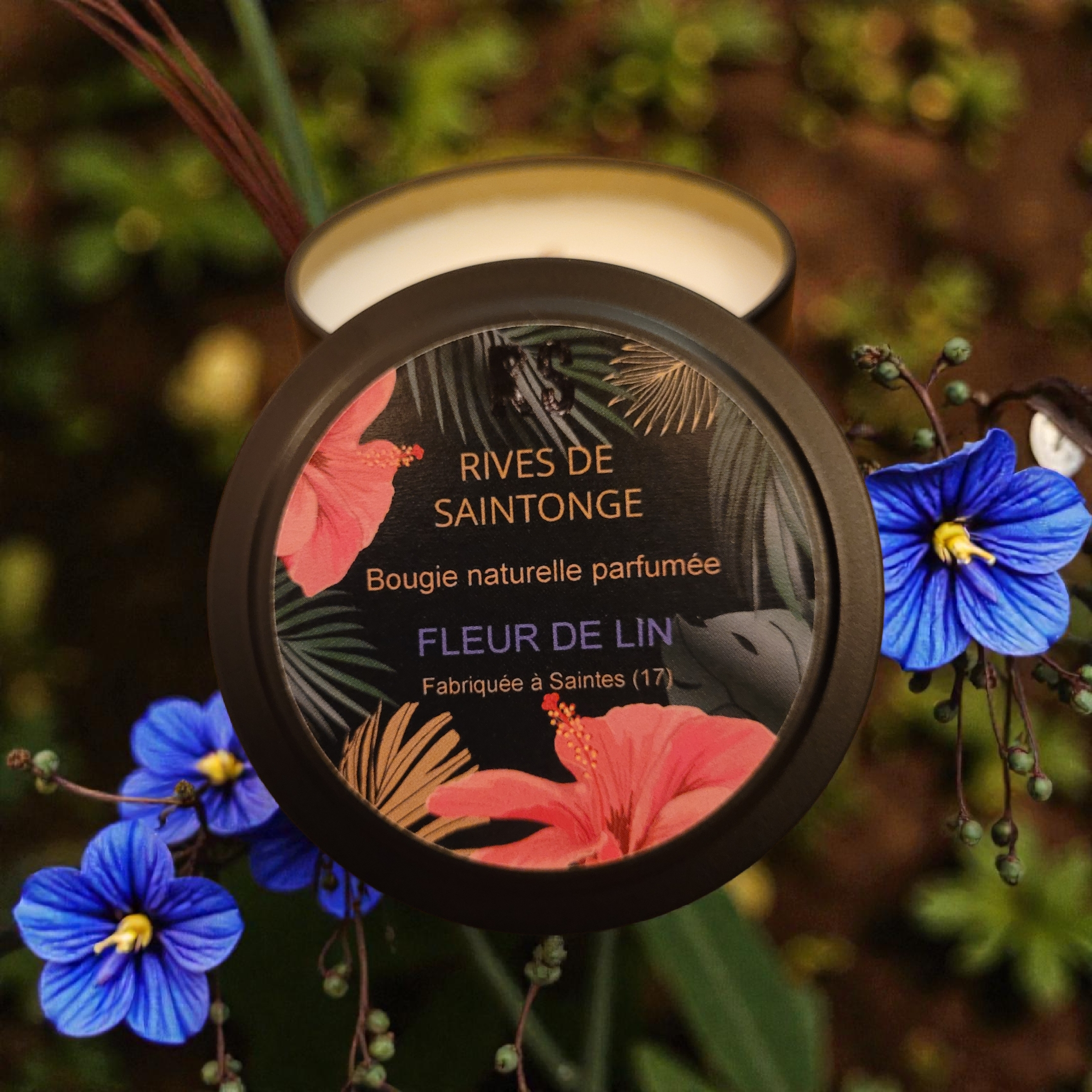 bougie fleur de lin cire soja