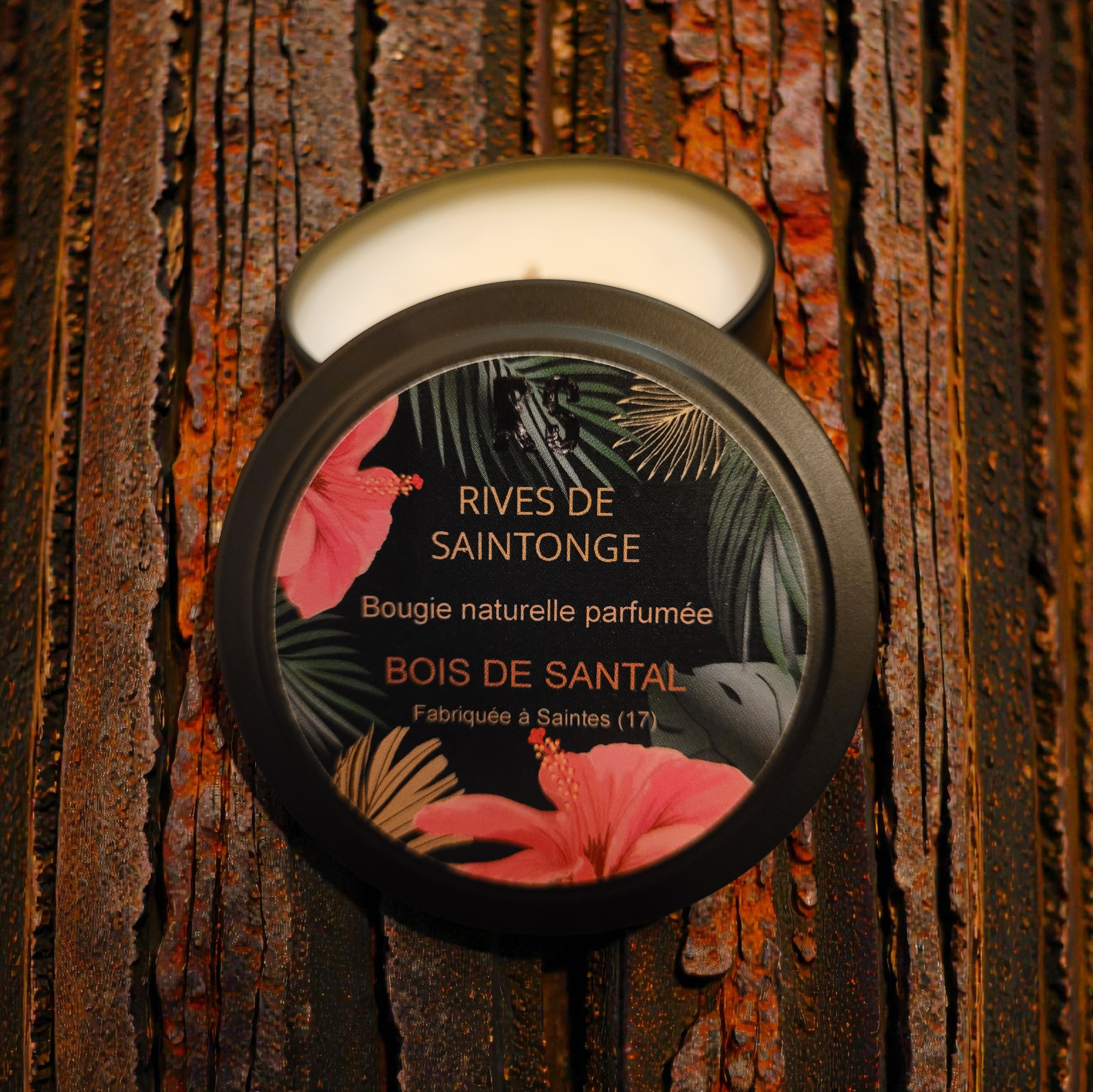 bougie bois de santal cire soja naturelle