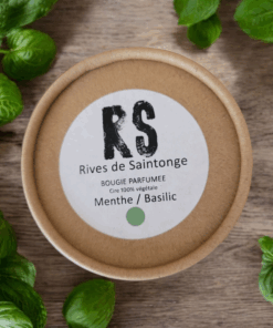 Bougie naturelle menthe et basilic