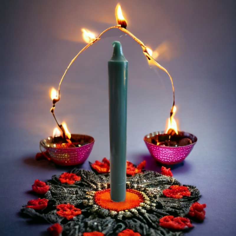ILHORIN 6 Bougies Blanches Magnétisées Teintées Dans La Masse Pour Rituel Esotérisme - Livraison Gratuite